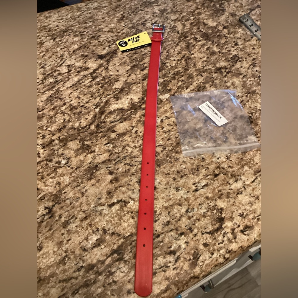 Large red dog collar